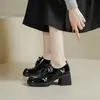 Zapatos de Cuero de Suela Gruesa para Mujer 2026 Primavera/Verano Nuevos Dulces y Frescos que Aumentan la Altura Estilo Británico Mary Jane Mocasines Franceses de Mariposa