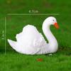 Cisne Artesanías de Resina Adornos de Micropaisaje Animal de Simulación Ganso Blanco Paisajismo DIY Joyería Carnosa zakka Ceremonia