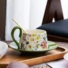 Presentes de Inauguração de Loja para Clientes, Copos de Água de Cerâmica, Presentes para Reunião Anual da Empresa, Caixas de Presente com Xícaras de Café e Pires de Aparência Sofisticada