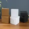 Caja de regalo con tapa de papel kraft personalizada Caja de regalo cuadrada cartón simple retro caja de embalaje universal al por mayor
