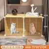 Ninho de Gato Baías Superior e Inferior Universal para Todas as Estações Dormir Interno Casa de Gato de Dois Andares Cama Removível e Lavável Brinquedo para Gato Especial para Animal de Estimação Gatinho