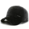 Sombrero para hombres de mediana edad y ancianos, gorra de béisbol con protección para las orejas para invierno, estilo nuevo, para padre mayor, abuelo, cálido, con felpa, gorra de pico de pato