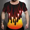 Comercio exterior transfronterizo código europeo para hombre verano casual impresión 3D calle moda alta calle manga corta sublimación T