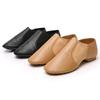 Zapatos de animadora con bola de flores, zapatos de práctica de baile para adultos con suela suave, zapatos de yoga de cuero y ballet de jazz, venta al por mayor.