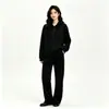 Conjunto de Sudadera con Cremallera Estilo Europeo y Americano para Mujer de Comercio Exterior Amazon, Conjunto de Sudadera con Cremallera de Felpa Estilo Coreano + Pantalones de Pierna Ancha