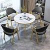 Mesa e Cadeira de Sala de Estar de Negociação de Luxo Leve Italiano Venda Combinada Balcão de Recepção de Escritório Comercial Moderno Simples Camada Dupla Xiaoshiai
