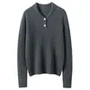 Suéter Nuevo de Cachemir 100% Puro para Otoño e Invierno Moda Casual Suéter de Punto Trenzado para Mujer Capa Base Suéter Holgado