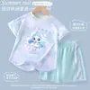 Conjunto Esportivo Feminino Princesa Aurora Fofo e Elegante Verão Secagem Rápida Seda de Gelo Camiseta de Manga Curta Shorts Infantis Tendência 7