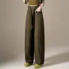 Pantalones casuales de pierna ancha ajustados para mujer, nueva colección otoño 2026, de cintura alta, adelgazantes, con caída fluida, versátiles pantalones de traje de cintura alta