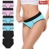 Europeo y Americano S-5XL Amazon Cintura Media Sin Costuras Control de Abdomen Algodón Puro Ropa Interior Femenina 100% Algodón Sexy Calzones para Mujer