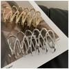 Clip de metal con forma de onda ~ Estilo frío, clip de tiburón a la moda, placa grande, diseño de nicho para el cabello, horquilla avanzada para la cabeza