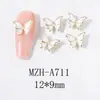 Accesorios para Uñas Estilo Ins de Año Nuevo, Decoraciones de Uñas Portátiles de Mariposa 3D, Pedrería para Uñas de Mariposa Blanco y Negro con Goteo de Aceite de Aleación