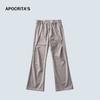 Pantalones Casuales para Hombre APO Hombres Otoño e Invierno Nuevos de Alto Sentido Coreanos Holgados Joker Semi-elásticos Micro-elásticos Pantalones Largos