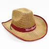 Sombrero de vaquero occidental de verano, sombrero de caballero, sombrero de paja para viaje, sombrero de paja de ala grande, sombrero de tres hierbas para el sol.