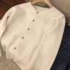 Suéter Rojo Retro para Mujer 2025 Otoño e Invierno Nuevo Diseño Cárdigan Tejido Estilo Occidental Estilo Pequeño Fragante Chaqueta Holgada
