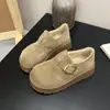 Zapatos de algodón para la nieve cálidos, forrados de polar, de suela gruesa para mujer, adecuados para usar al aire libre en invierno, nuevo modelo otoño e invierno 2026, versátiles, que aumentan la altura, completamente cerrados, estilo Birkenstock