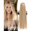 Pelucas Europeas y Americanas Más Vendidas para Comercio Exterior Transfronterizo Piezas de Cabello Grandes de Cabello Largo Recto Extendido para Mujer Extensiones de Cabello Teñidas en Degradado