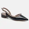 Zapatos de tacón bajo de color nude estilo francés para mujer, nueva colección 2026, con remaches y diseño hueco, adecuados para vestidos de verano, sandalias de tacón alto