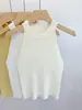 Camisola de punto con cuello halter para mujer, prenda exterior de verano, nueva capa interior ajustada 2026, top sin mangas