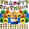 Decoración de Banner para Fiesta de Cumpleaños Temática de Dragon Ball, Bandera para Pastel, Set de Globos