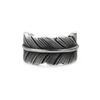 Anillo antiguo de pluma abierta combinación ins personalidad hip-hop Joker plateado anillo de pluma vieja una generación de cabello