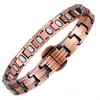 Estilo Popular Europeo y Americano Hebilla de Correa de Reloj con Patrón de Escudo de Cobre Rojo Antiguo Tres Filas de Imanes Pulsera Versión Ancha Retro Patrón de Escamas de Pez Pulsera Venta al por Mayor