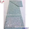 Tecido de lantejoulas com criptografia multicolor 3MM tecido totalmente bordado vestido de noiva vestido presente tecido para vestuário fábrica atacado