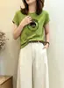 Camiseta de algodón acanalada ajustada para chica atractiva para mujer, fábrica fuente de Thirteen Lines en Guangzhou, top de manga corta, suministro exclusivo de la segunda tanda de verano