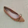 Nuevos Zapatos Planos con Lazo de Comercio Exterior para Primavera y Otoño Zapatos Elegantes Bajos de Una Sola Pieza Zapatos de Ballet Franceses de Punta Fina con Suela Suave y Suelas Gruesas