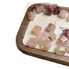 Flor de Encía Roja Natural Flor de Encía Amarilla Azúcar Cuadrado Pequeño de Cristal Hilo de Mano DIY Accesorios Pequeños Enlace de Producto Único