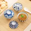 Cuenco de Cerámica Estilo Japonés para Postre con Color Bajo Esmalte, Estilo Vintage, con Tapa, Cuenco para Sopa, Huevo al Vapor, Hongo Blanco, Olla para Estofado de Nido de Pájaro