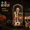 Adornos decorativos de campana de cristal para Halloween, calabaza brillante, fantasma, calavera, luz nocturna, decoración de mesa para fiesta festiva