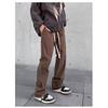 Pantalones Casuales Rectos para Hombre Primavera y Otoño Pantalones Deportivos Largos Estilo Americano Marca de Moda Pantalones Holgados de Pierna Ancha para Estudiantes
