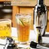 Set de Agitador para Vino, Vaso Agitador de Nivel Básico, Juego Completo de Olla de Acero Inoxidable Doméstica de Manivela, Agitador Profesional para Cócteles