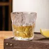 Taza de té para sala de estar estilo Ins, taza para café y cerveza para el hogar, vaso de vidrio con patrón de glaciar, vaso de agua, vaso para bebidas y jugos