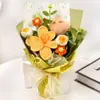 Producto Terminado de Girasol Tejido a Mano, Ramo de Hilo, Regalo de Vacaciones, Flores Artificiales Tejidas Simuladas, Venta al por Mayor Transfronteriza
