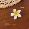 Pinza para el pelo de flor de Plumeria colorida transfronteriza europea y americana, Pinza de pico de pato vintage, Pinza lateral, Pinza media, Pinza de tiburón para la parte posterior de la cabeza