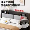 Cama com estrutura de ferro para uso doméstico no quarto, cama de casal, espessada e reforçada, aço inoxidável, adequada para apartamentos de aluguel, cama de solteiro com estrutura de aço, cama de ferro forjado