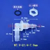 Cotovelo de Passagem em Plástico PP, Cotovelo Perfurado com Porca e Gaxeta, Conector de Mangueira Barbado para Aquário DIY
