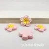 Parche de resina de flor de plumeria y bauhinia lindo y colorido material de pegamento en crema para accesorio de cabeza DIY, pasador, funda de teléfono móvil