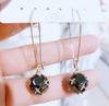 Aretes de Otoño e Invierno para Mujer Aguja de Plata 925 Aretes de Bola Simples Pequeños y Exquisitos Joyería Fresca Versátil Super Hada Joyería para la Oreja