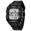 Reloj Electrónico Multifuncional Deportivo Cuadrado, Moderno y a la Moda, Reloj de Pulsera para Estudiantes, Reloj Versátil Impermeable para Exteriores, Moderno para el Viaje Diario