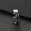 S925 Banhado a Prata Mobius Anel Anel Anel Masculino Luz Luxo Nicho Design Anel de Dedo Moda Anel Aberto Anel de Cauda