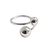 JA073 Anillo de Plata de Ley S925 Coreano Moda Personalidad Minimalista Geométrico Tamaño Cuenta de Plata Anillo Abierto Anillo