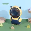Nuevo ventilador de mano de dibujos animados portátil para exteriores con carga ventilador pequeño para estudiantes niños ventilador eléctrico venta al por mayor de fábrica