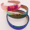Diadema de dama con ala ancha de 3 cm transfronteriza diadema colorida creativa con lentejuelas personalidad presión para el pelo Joker accesorios para el pelo al por mayor