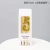 Velas de Aniversário Simples Bolo Lápis Festa de Aniversário Decoração de Bolo Enfeites Criativos Velas Numéricas Douradas