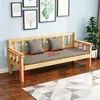 Sofá de Madera Maciza para Sala de Estar en Casa, Estilo Chino Nuevo Minimalista Moderno de Madera, Banco Combinado Fijo Multifuncional para Apartamento Pequeño Personalizable