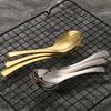 Cuchara de Acero Inoxidable 304 Vajilla Creativa Cuchara de Sopa Engrosada Cuchara de Arroz para Hogar Niños Lujo Ligero Grande Grado Alimenticio