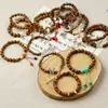 Pulseira Nova de Sândalo Outono e Inverno Vagem de Lótus Nova Joia Estilo Chinês Estilo Nacional Estilo Antigo Pulseira de Contas Acessórios Cerâmica de Jingdezhen
